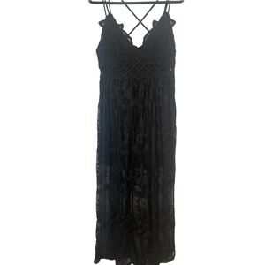 Rebellion Elegant Black Lace Dress